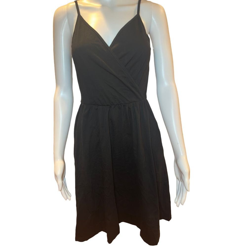 NWT StyleWorld LBD‎ Spaghetti Strap Summer Dress with Pockets XS